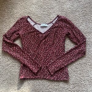 Floral Hollister Long Sleeve V-Neck